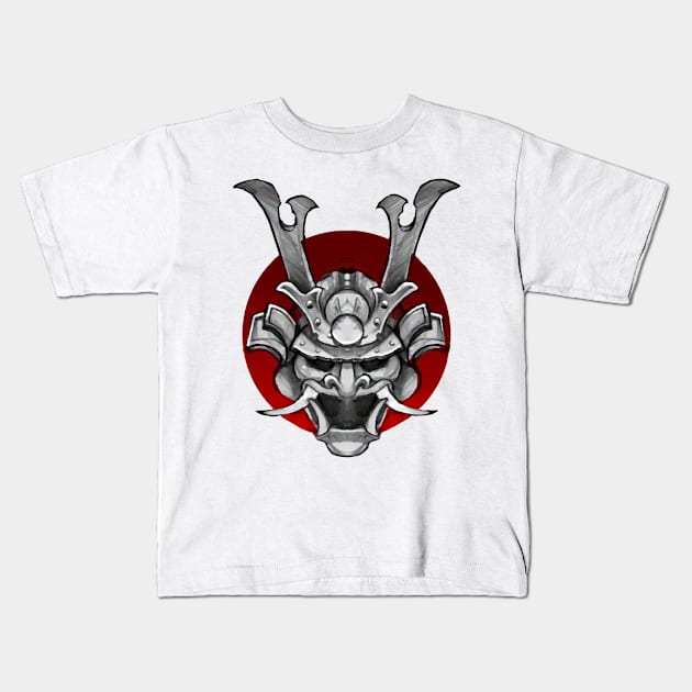 Mengu Mask 2 Kids T-Shirt by Lev K